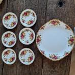 bordjes met serveerschaal opd country roses, Antiek en Kunst, Ophalen of Verzenden
