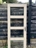 Houten Binnendeur met Glas, Doe-het-zelf en Verbouw, Deuren en Horren, Ophalen, Gebruikt, Minder dan 80 cm, Binnendeur