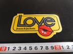 sticker love jeans & jackets logo 370, Ophalen, Zo goed als nieuw
