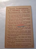 Utrecht,  verzekering Wüthrich, Ophalen of Verzenden, Voor 1920, Utrecht