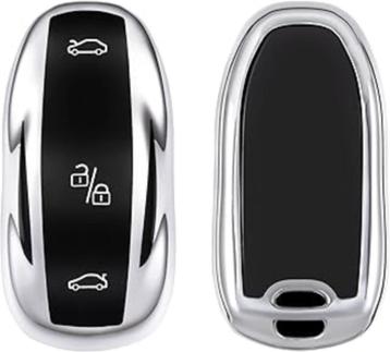 Tesla model S, 3, X, Y sleutelhoesje Zilver  beschikbaar voor biedingen