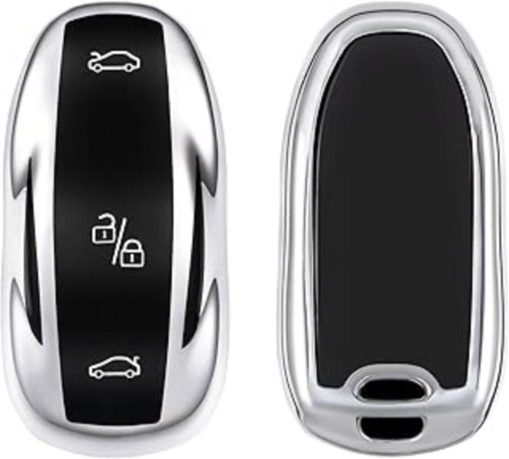 Tesla model S, 3, X, Y sleutelhoesje Zilver, Auto diversen, Auto-accessoires, Nieuw, Ophalen of Verzenden