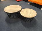 Salontafelset industrieel, Ophalen, Gebruikt, 50 tot 100 cm, Rond