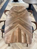 Walnoten eettafel – luxe tafel met uniek motief 220x100cm, Ophalen, Overige materialen, 200 cm of meer, 50 tot 100 cm