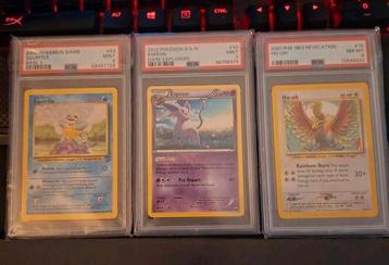 3 PSA Pokemon Kaarten - Squirtle, Espeon, Ho-oh beschikbaar voor biedingen