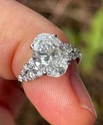 18k gouden ring met VS1 diamanten 4.72ct!! met certificaat!, Nieuw, Ophalen of Verzenden, 17 tot 18, Met edelsteen
