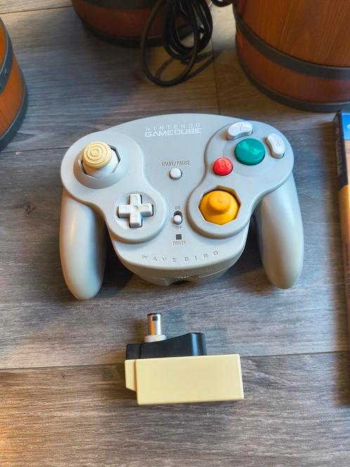 Wavebird draadloze gamecube controller met receiver, Spelcomputers en Games, Spelcomputers | Nintendo GameCube, Gebruikt, Met 1 controller
