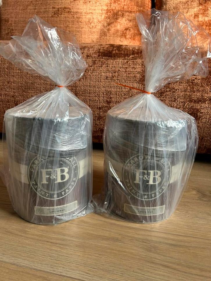 Farrow and Ball muurverf - DeNimes 2x 5 liter, Doe-het-zelf en Verbouw, Verf, Beits en Lak, Nieuw, Verf, 5 tot 10 liter, Blauw