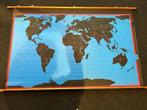 Schoolplaat - wereldkaart, Antiek en Kunst, Ophalen, Aardrijkskunde