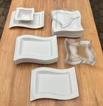 Villeroy en Boch New Wave wit serviesset, Ophalen of Verzenden, Zo goed als nieuw, Porselein, Kop en/of schotel