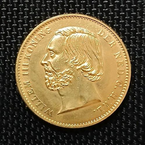 20 Gulden 1851 - Willem III negotiepenning houd vergulding, Postzegels en Munten, Munten | Nederland, Losse munt, Overige waardes