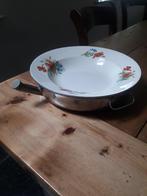 Vintage porseleinen warmhoudbord, Ophalen of Verzenden