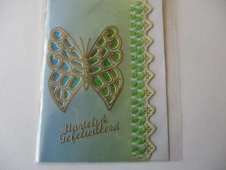 nr 93 pergamano felicitatie kaart, Hobby en Vrije tijd, Kaarten | Zelfgemaakt, Nieuw, Overige thema's, Ophalen of Verzenden