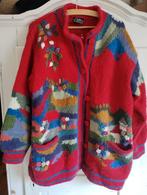 Vintage Handgebreid Vest folklore cottage core Dobrila, Kleding | Dames, Ophalen of Verzenden, Gedragen, Rood, Maat 38/40 (M)