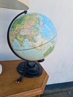 Vintage Globe Lamp - Wereldbol Lamp, Ophalen of Verzenden, Verlicht, Gebruikt
