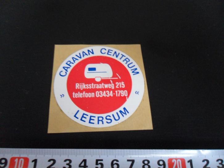 sticker leersum caravan centrum rijksstraatweg 215, Verzamelen, Stickers, Zo goed als nieuw, Ophalen