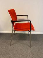 Vergaderstoelen Casala Feniks rood 4-poots stapelbaar 8x, Gebruikt, Metaal, Ophalen of Verzenden, Vijf, Zes of meer stoelen
