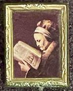 Speldje Schilderij van een lezende vrouw, Antiek en Kunst, Ophalen of Verzenden