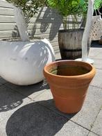 Vintage Italiaanse terracotta grote XL bloempot- H40 Ø40 CM, Tuin, 40 tot 70 cm, Terracotta, Rond