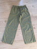 Groene linnenmix broek van H&M maat M, Kleding | Dames, Broeken en Pantalons, Maat 38/40 (M), H&M, Ophalen of Verzenden, Lang
