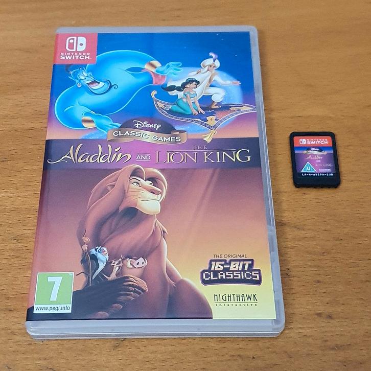 SWITCH | Disney Classic Games Aladdin and The Lion King, Spelcomputers en Games, Games | Nintendo Switch, Gebruikt, Avontuur en Actie