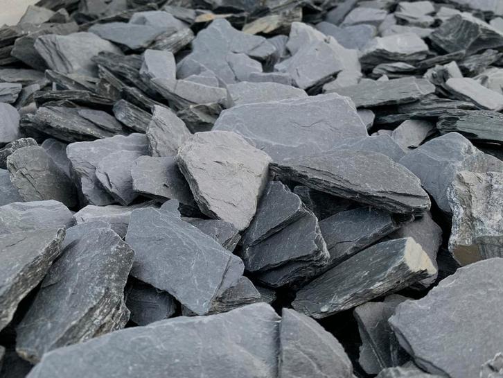 Ultra Black Slate grind split kiezel natuursteen leisteen, Tuin en Terras, Grind, Keien en Split, Nieuw, Split, Zwart, Leisteen