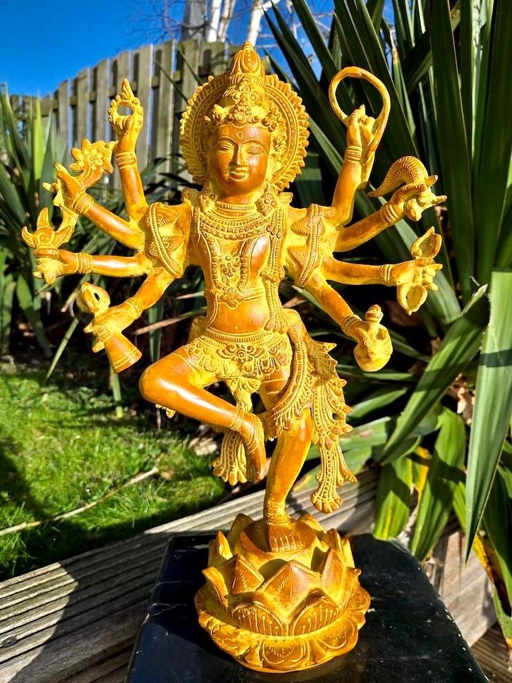 SHIVA NATARAJ BRONS HOUTLOOK 43 CM!, Antiek en Kunst, Kunst | Beelden en Houtsnijwerken, Ophalen of Verzenden