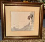 Mooi ingelijst werk van Bernard Dufour, Antiek en Kunst, Kunst | Schilderijen | Klassiek, Ophalen