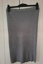 Gebreide stretch rok, Maat 38/40 (M), Verzenden, Nieuw, Grijs