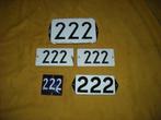 oud emaille huisnummer 222 ook 223 224 225 226 227 228 229 6, Ophalen of Verzenden