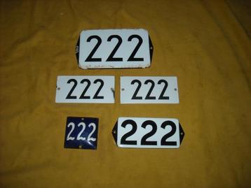 oud emaille huisnummer 222 ook 223 224 225 226 227 228 229 6 beschikbaar voor biedingen