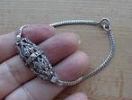 zilveren antieke armband met markasiet steentjes [183], Sieraden, Tassen en Uiterlijk, Armbanden, Met kristal, Verzenden, Zo goed als nieuw
