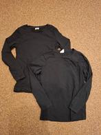 2x zwarte longsleeve 122/128 Hema, Jongen of Meisje, Ophalen of Verzenden, Zo goed als nieuw, Shirt of Longsleeve