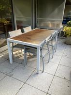 Tuinmeubelset, tuintafel met stoelen, Ophalen, 4 zitplaatsen, Gebruikt, Eettafel