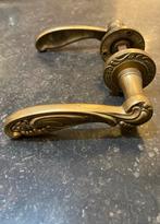 1x oude set Chique vintage Deurklink messing Deurkruk antiek, Antiek en Kunst, Ophalen of Verzenden