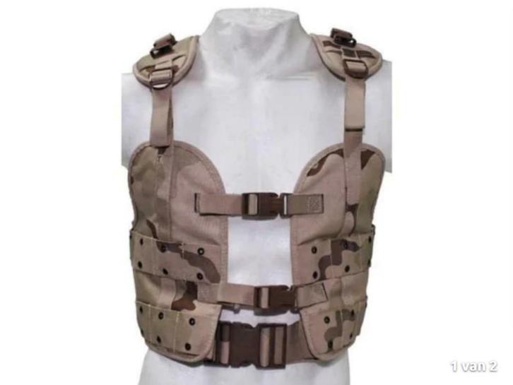 Militair NL Landmacht lichgewicht load desert vest camo, Watersport en Boten, Hengelsport | Algemeen, Ophalen of Verzenden