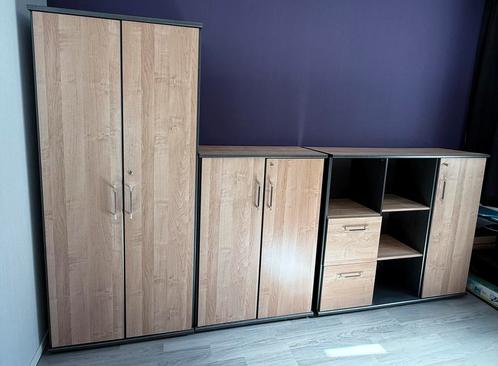 Complete set kantoorkasten-veel opbergruimte, netjes/stevig, Huis en Inrichting, Kasten | Roldeurkasten en Archiefkasten, Gebruikt