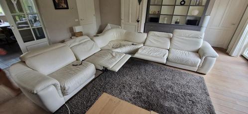 Bank / hoekbank  Natuzzi Editions leer met relaxfunctie, Huis en Inrichting, Banken | Complete zithoeken, Gebruikt, Leer, Ophalen