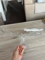 Antieke Glazen Schaal met Bloemmotief, Antiek en Kunst, Antiek | Schalen, Ophalen of Verzenden
