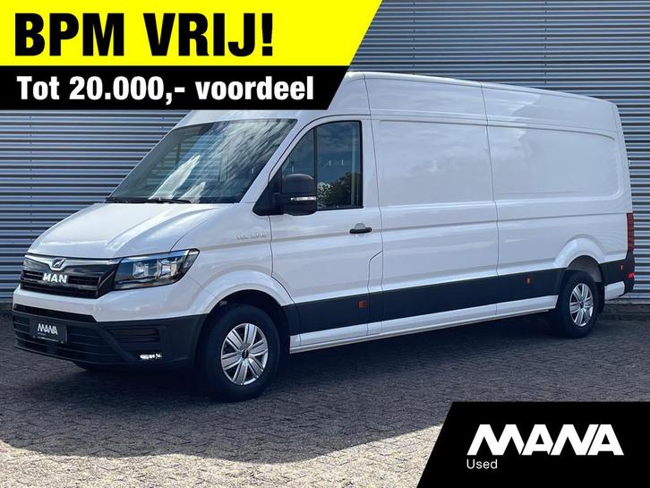 MAN TGE 35 3.140 L4H3 Extra Lang Hoog BPM VRIJ Airco Camera, Auto's, Bestelauto's, Bedrijf, Te koop, ABS, Achteruitrijcamera, Airconditioning