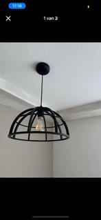 Zwarte industriele lamp, Huis en Inrichting, Ophalen of Verzenden, Zo goed als nieuw