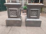 Mooie set gietzijeren sokkels 32cm hoog, Tuin en Terras, Ophalen of Verzenden, Gebruikt