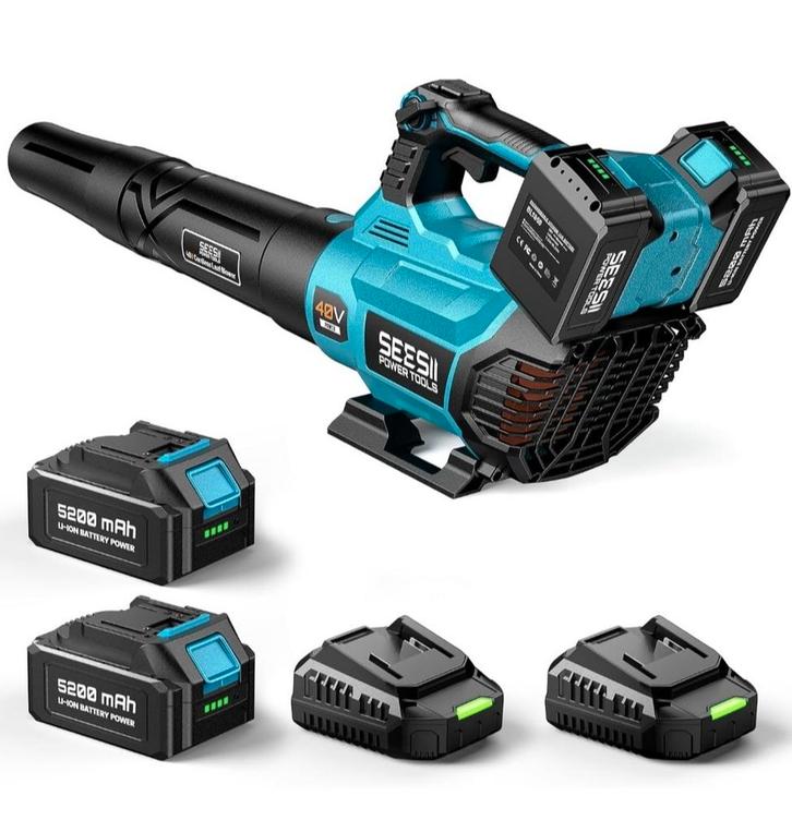 40V Bladblazer + 4x 6.0Ah accu. Makita 18v accu past ook., Tuin en Terras, Bladblazers, Nieuw, Handgedragen, Accu, Ophalen of Verzenden