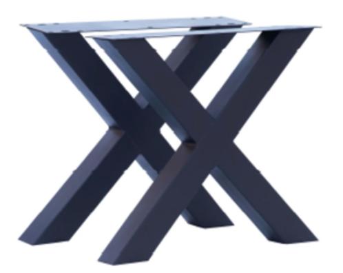 "X" poot voor eettafel, Huis en Inrichting, Tafelonderdelen, Nieuw, Tafelpoot, 50 tot 100 cm, 50 tot 100 cm, Rond, Metaal, Ophalen of Verzenden