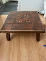 Salontafel van hout en steen, Ophalen, Gebruikt, 50 tot 100 cm, Minder dan 50 cm