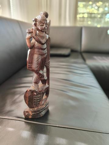 Prachtig houten beeldje handgesneden figuur 26cm beschikbaar voor biedingen