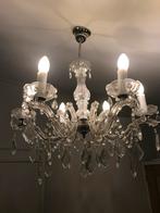 Flonkerende kroonluchter 6-armig, Huis en Inrichting, Lampen | Kroonluchters, Ophalen, Gebruikt, Glas