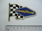 sticker oud Goodyear race finishvlag retro autosport f1 f-1, Ophalen of Verzenden, Zo goed als nieuw, Bedrijf of Vereniging