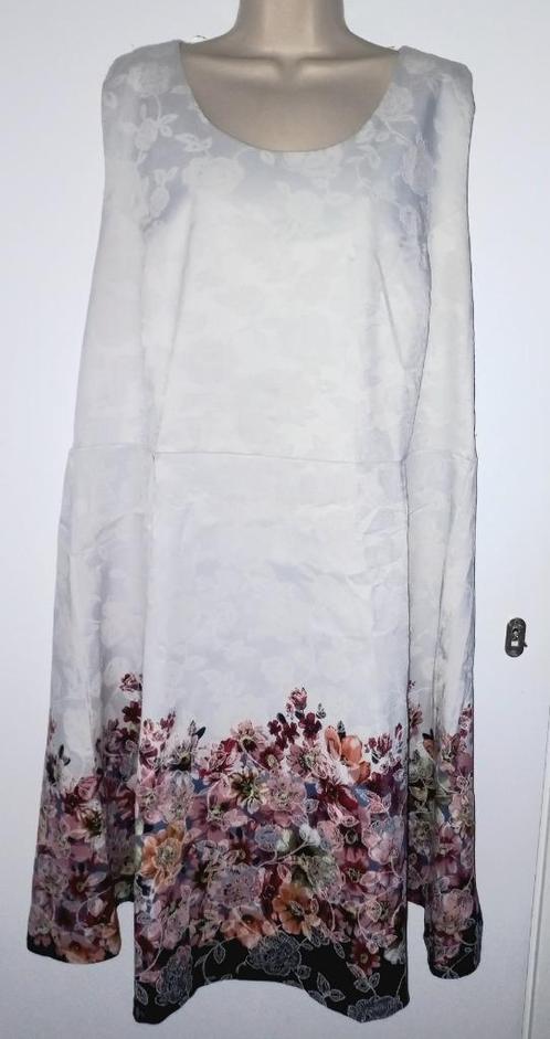 MS Mode jurk maat 48, Kleding | Dames, Grote Maten, Zo goed als nieuw, Jurk, Wit, Ophalen of Verzenden