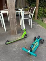 Stuntstep groen wit black dragon, Fietsen en Brommers, Steps, Ophalen, Gebruikt, Gewone step